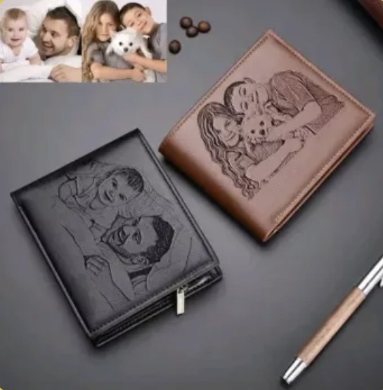 Custom photo engraved wallets